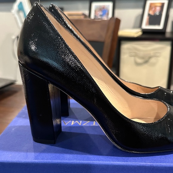 Stuart Weitzman Laney 95 Black Caviar Patent Leather Heels - Picture 7 of 7